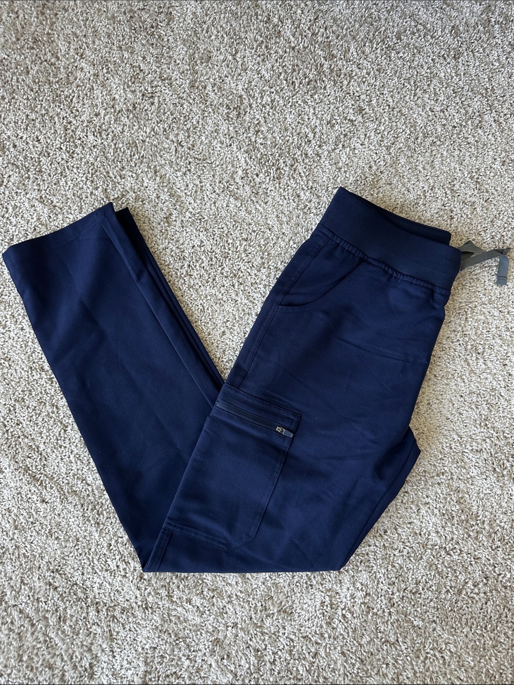 Figs Women's Yola Scrub Bottoms Navy - Yoga Waistband XS - Picture 2 of 5